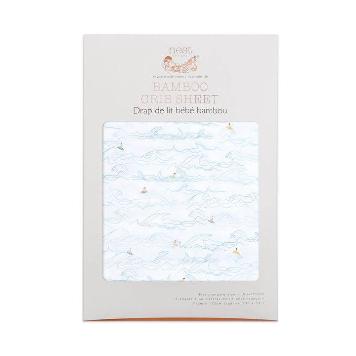 Nest Designs Cotton Fitted Twin Sheet - Surf's Up 193x99cm