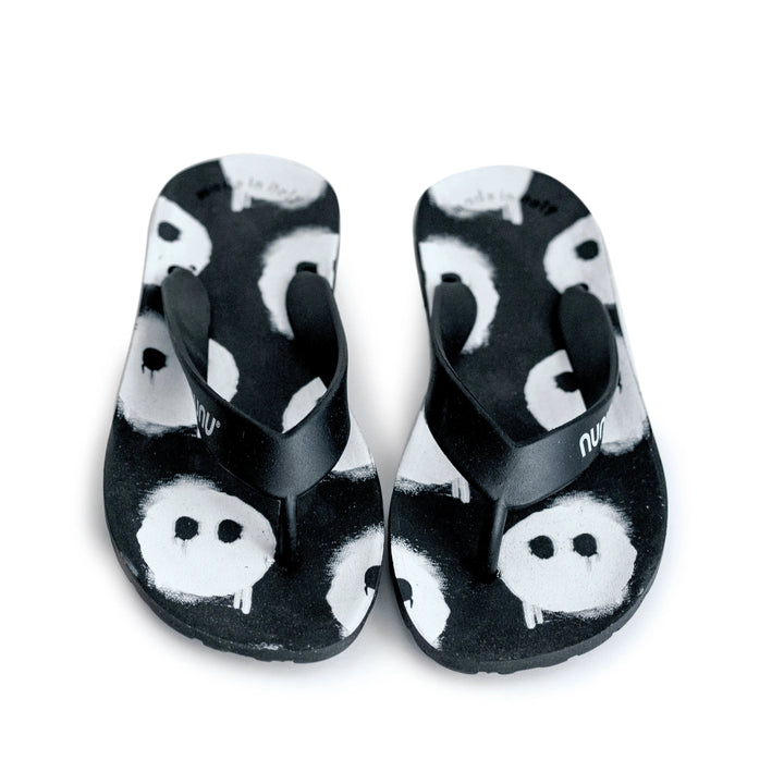 Nununu Kids MELTING MASKS FLIP FLOPS - BLACK