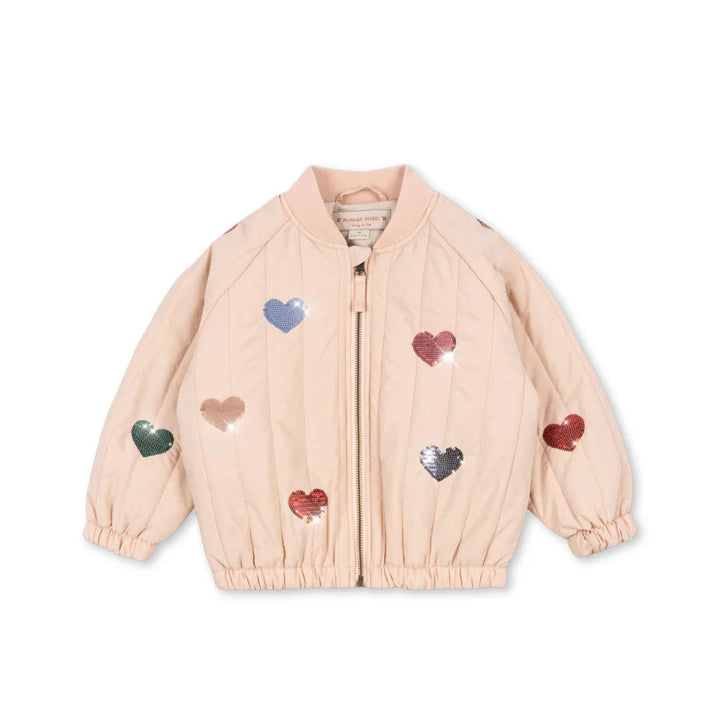 Konges Sloejd Kids JUNO Sequin Bomber Jacket - Cameo Rose
