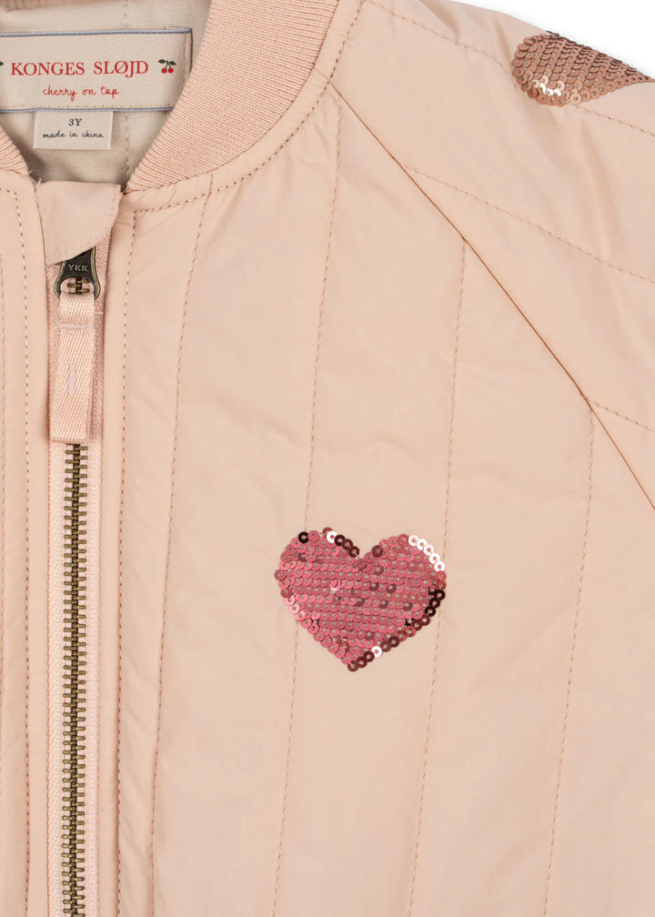 Konges Sloejd Kids JUNO Sequin Bomber Jacket - Cameo Rose