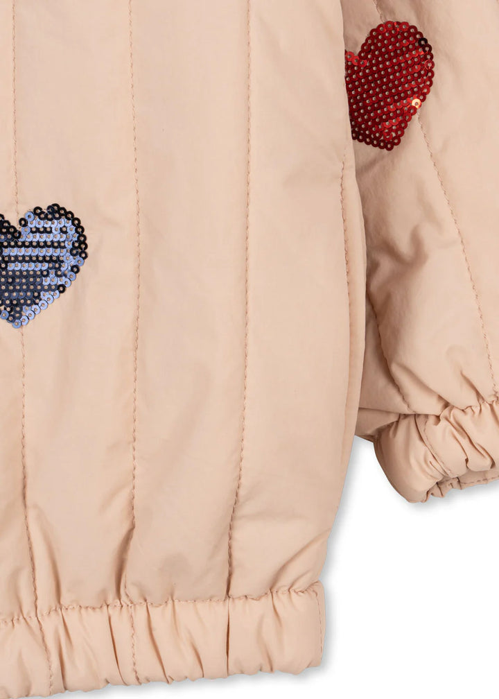 Konges Sloejd Kids JUNO Sequin Bomber Jacket - Cameo Rose