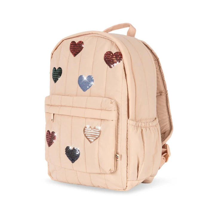 Konges Sloejd Kids JUNO Quilted Sequin Backpack - Cameo Rose