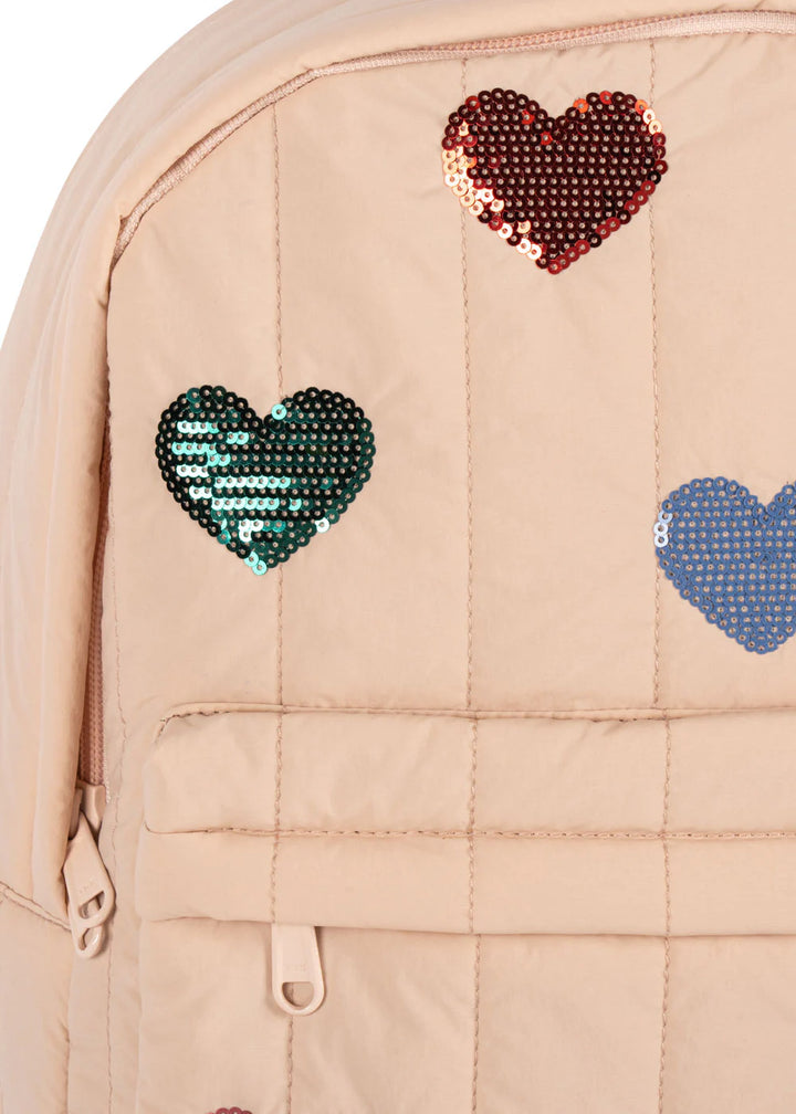 Konges Sloejd Kids JUNO Quilted Sequin Backpack - Cameo Rose