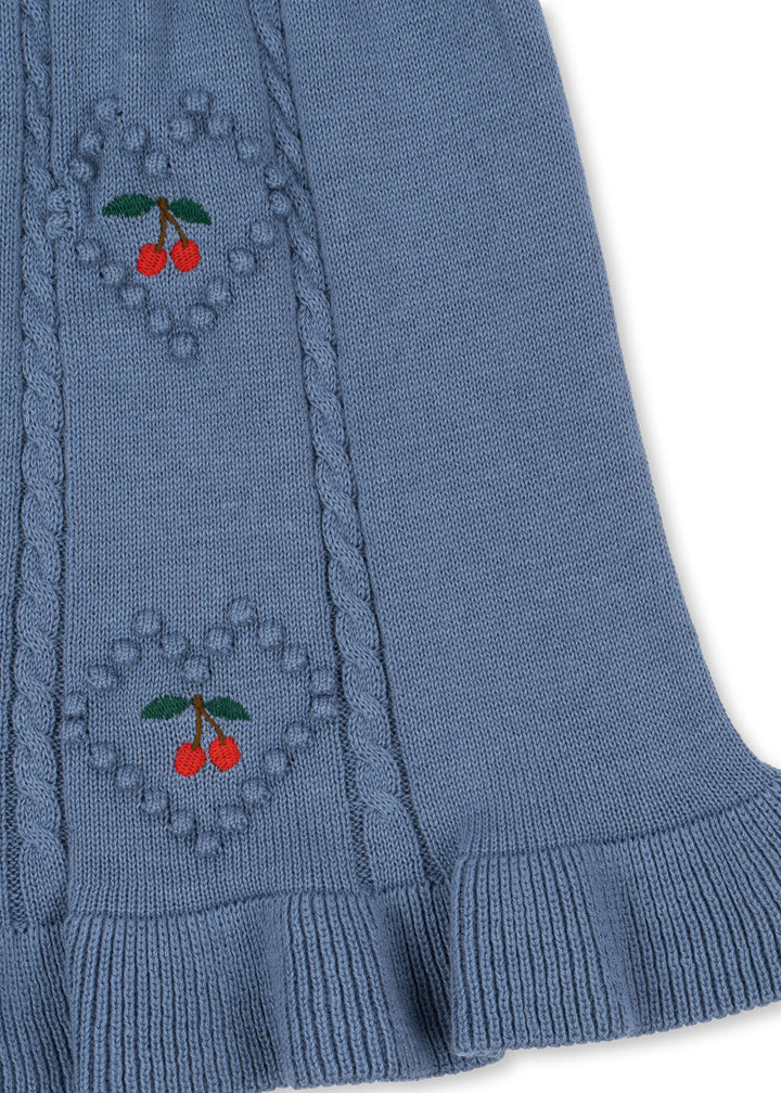 Konges Sloejd Kids Girls Soleil Cardigan+Shirt Set - Country Blue