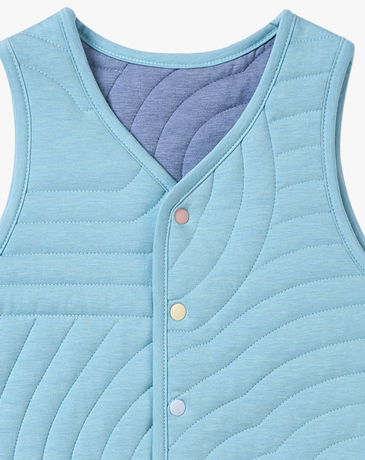 Nest Designs - Petite Revery Kids Cotton Quilted Cloud Vest - Forget-Me-Not