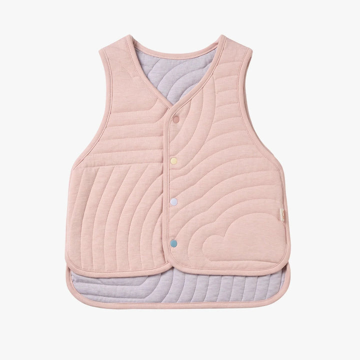 Nest Designs - Petite Revery Kids Cotton Quilted Cloud Vest - Rose Smoke