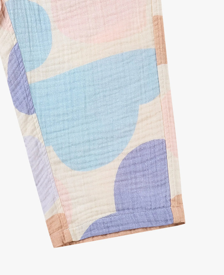 Nest Designs - Petite Revery Kids Wrinkled Muslin Pants - Cloudy Seashells