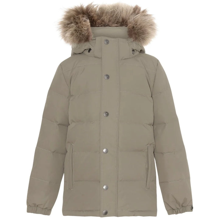 Ver De Terre Kids Winter Down Jacket with Fur - Caramel