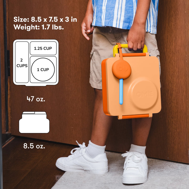 OmieBox Lunch Box - Poppy Orange 3-7Y