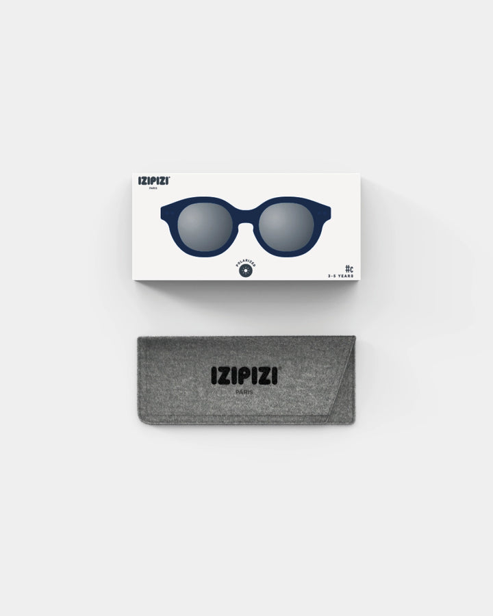IZIPIZI PARIS Kids Polarized Sunglasses in Square #C - Denim Blue