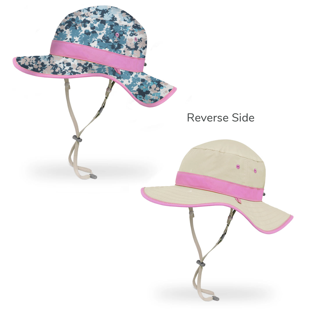 Sunday Afternoons Kids' Clear Creek Boonie Sun Hat in Blue Meadow/Cream