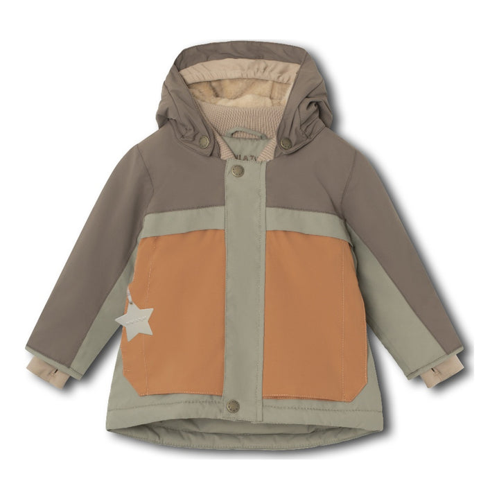 MINI A TURE Baby MATWALDO Color Block Winter Jacket - Morel Grey