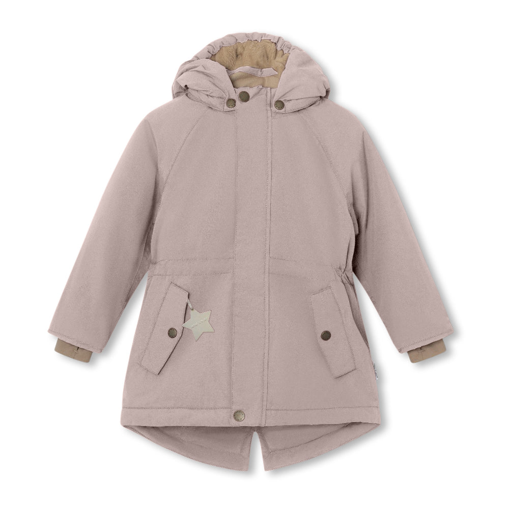>MINI A TURE Kids Vikania Fleece Lined Winter Jacket - Cloudy Rose