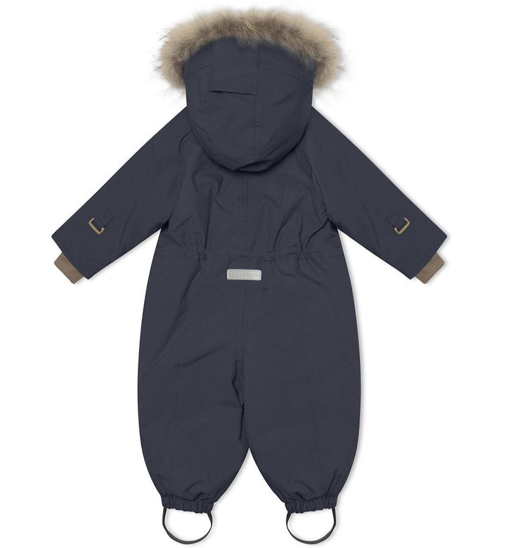 MINI A TURE Kids MATWISTI Snowsuit w/ Fur Hat - Blue Night