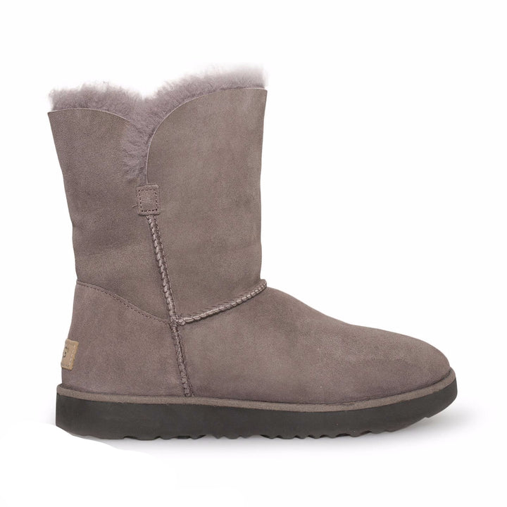 UGG Women's Classic Cuff Short Winter Boots in Stormy Grey