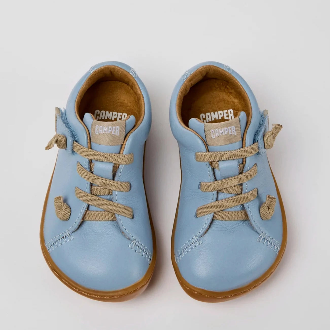 Twee graden metalen Impressionisme Camper Kids Baby PEU Light Blue Leather Sneakers Shoes – Mom Loves Me  Children Boutique