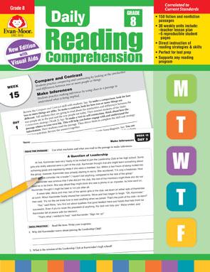 >Evan-Moor Grade 8 Daily Reading Comprehension