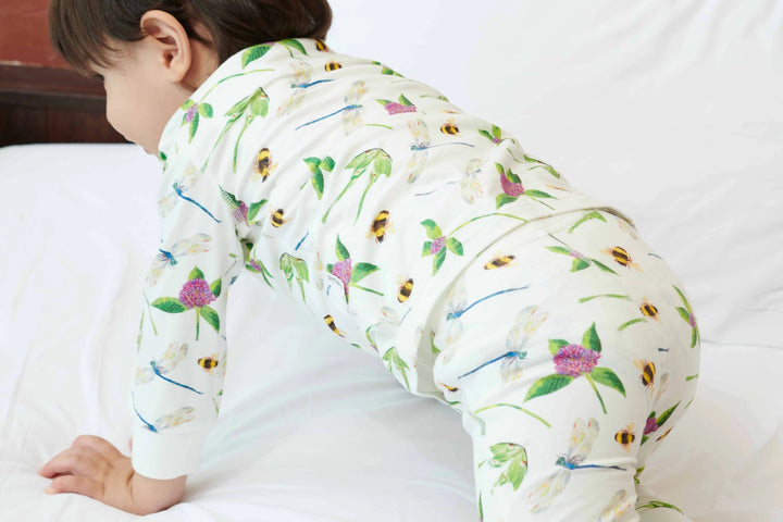 Nest Designs Kids/Baby Two-Piece Long Sleeve PJ Set (Bamboo Jersey) - Eric Carle Garden Flight