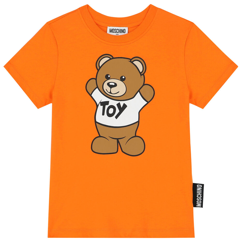 Moschino Kids Teddy Bear Logo T-Shirt - Orange – Mom Loves Me Children  Boutique