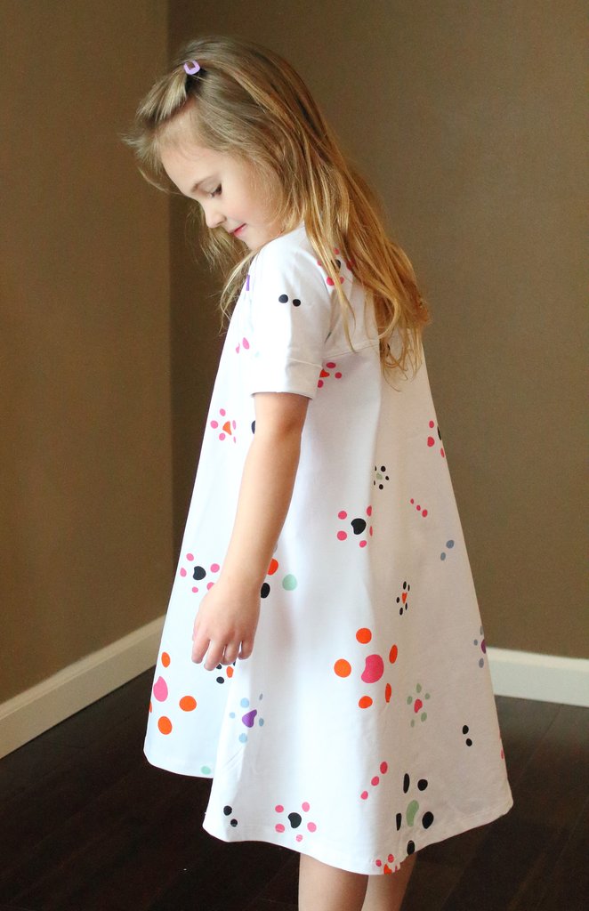 Art & Eden Kids Starfish Polka Dot Girls Organic Cotton Swing Dress  Mom  Loves Me Children Boutique