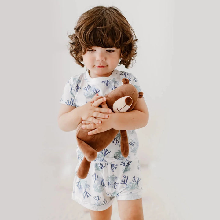 Nest Designs Kids/Baby Bamboo Jersey Shorts - Blue Reef