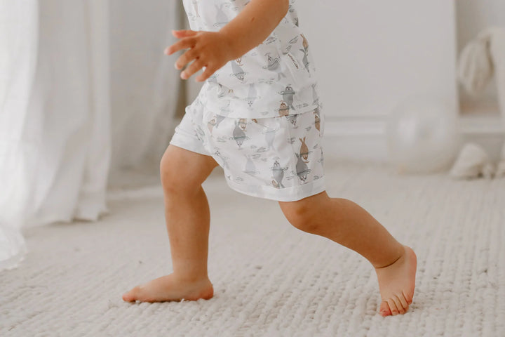 Nest Designs Kids/Baby Bamboo Jersey Shorts - Ocean Float