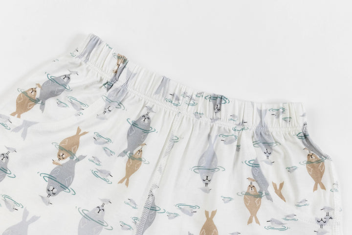 Nest Designs Kids/Baby Bamboo Jersey Shorts - Ocean Float