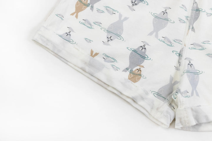 Nest Designs Kids/Baby Bamboo Jersey Shorts - Ocean Float