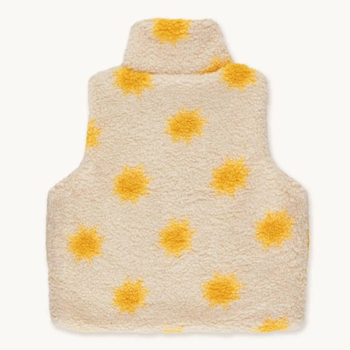 TINYCOTTONS Kids Sunny Sherpa Vest - Light Cream