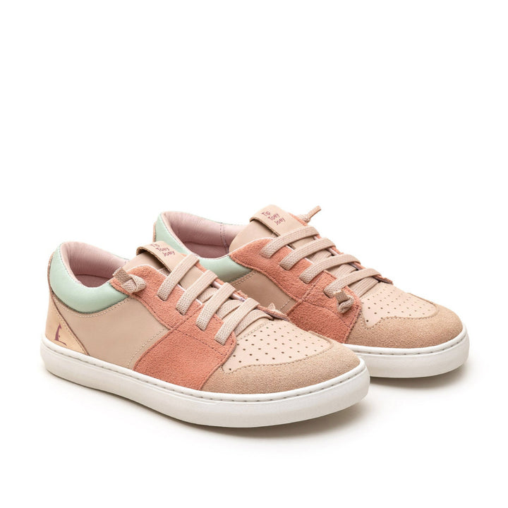 Tip Toey Joey Kids OLLIE Sneakers - Rose Smoke Suede / Yogurt