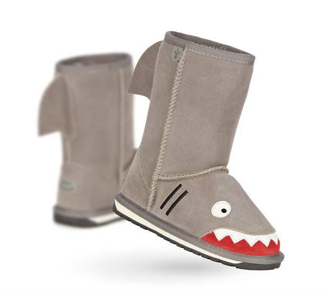 EMU AUSTRALIA Kids Little Creatures Snow Boots - Shark Putty