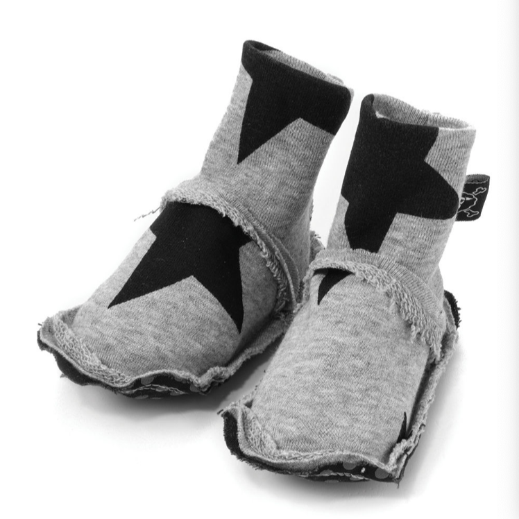 Nununu Kids STAR Baby Indoor Warm Bootiest in Heather Grey - 12M