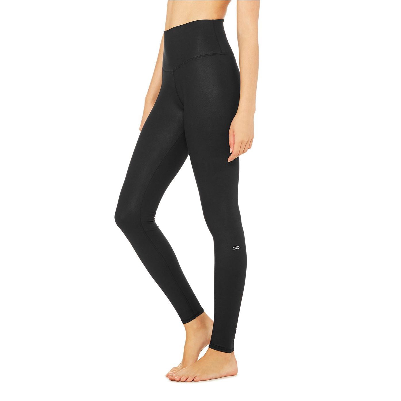 Alo Yoga W5946R AIRBRUSH High-waist Flutter Legging in Black – Mom