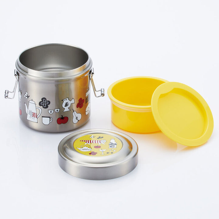 >Skater Stainless Antibacterial Thermal Lunch Box 600ml - Mikey Cat