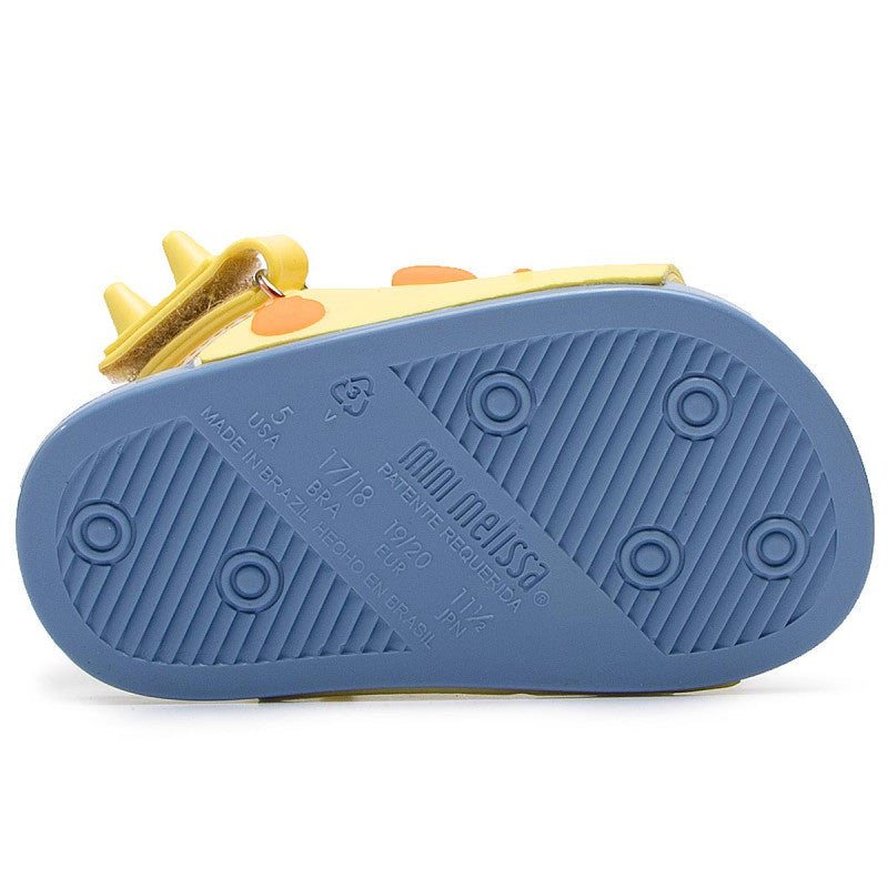 Mini Melissa Kids Boy/Girl Beach Slide Dino Sandals Shoes in Yellow