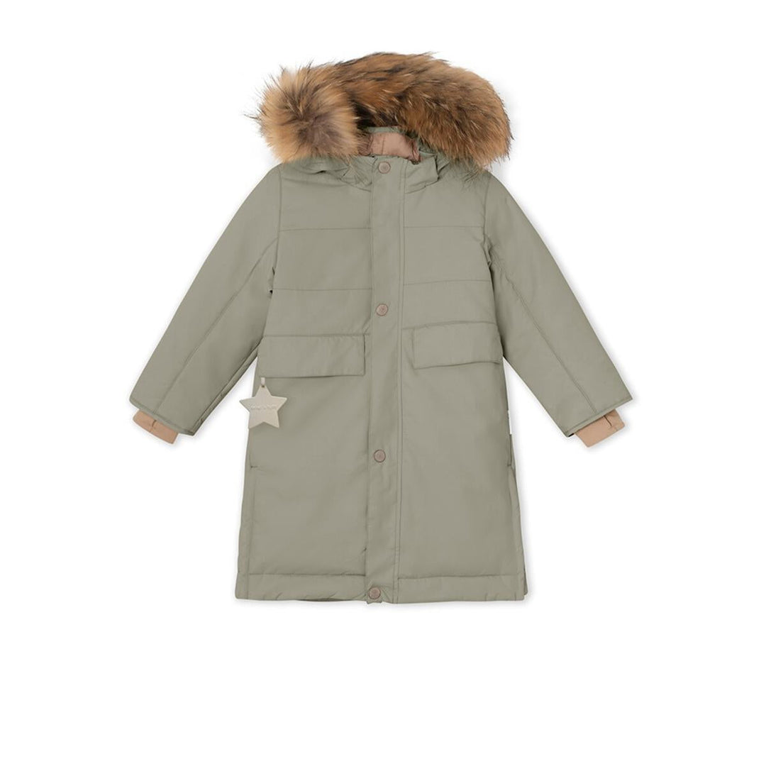 MINI A TURE Kids Vencasta Fleece Lined Winter Jacket w/Fur - Vert
