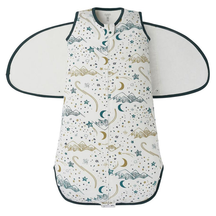Nest Designs Baby 1.0 TOG Organic Cotton Swaddle Sleep Bag - Stars White