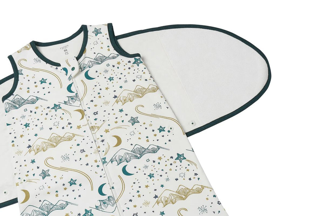 Nest Designs Baby 1.0 TOG Organic Cotton Swaddle Sleep Bag - Stars White