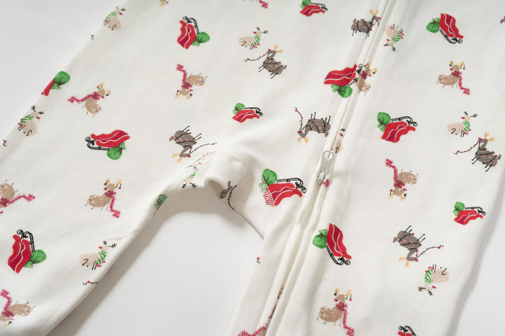 Nest Designs Baby Organic Cotton Long Sleeve Footless Sleeper - Sleigh All Day (Holiday)