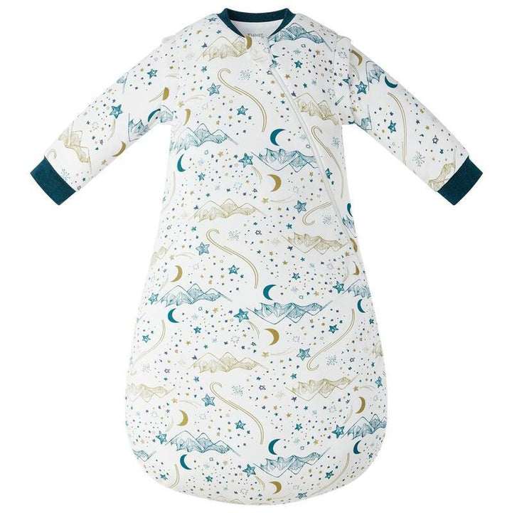 Nest Designs Baby 1.0 TOG Organic Cotton Removable Long Sleeve Sleep Bag - Stars White