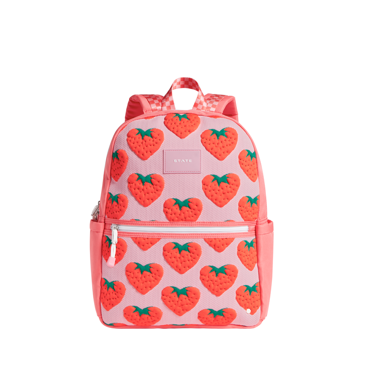 State Bags Kane Kids Double Pocket Backpack - Strawberries