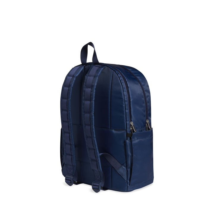 >State Bags Kane Kids Double Pocket Large Backpack in Blue Chevron