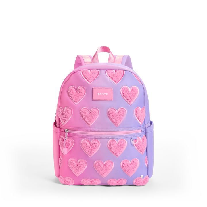 State Bags Kane Kids Backpack in Ombre Fuzzy Hearts