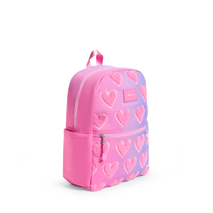 State Bags Kane Kids Backpack in Ombre Fuzzy Hearts