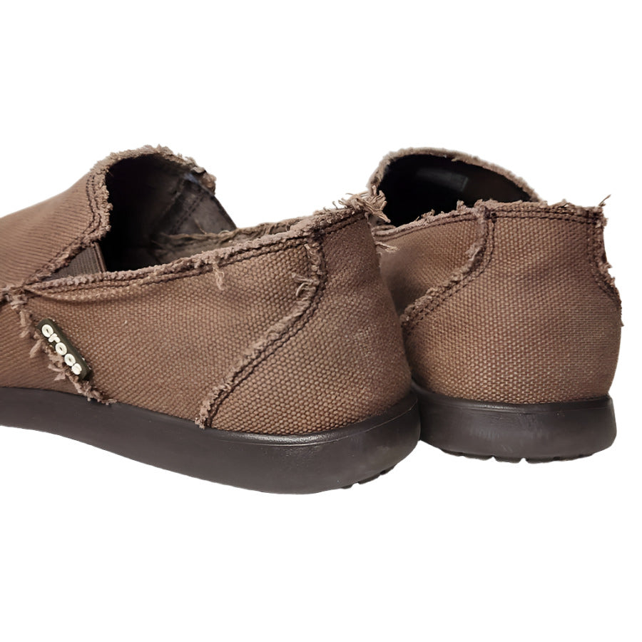 Crocs Men's Santa Cruz Lace Up Canvas Loafers Shoes Expresso