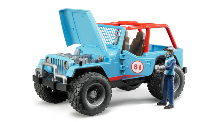 >Bruder 02541 Jeep Cross Country racer blue with driver 11.6 x 5.9 x 5.9 inch