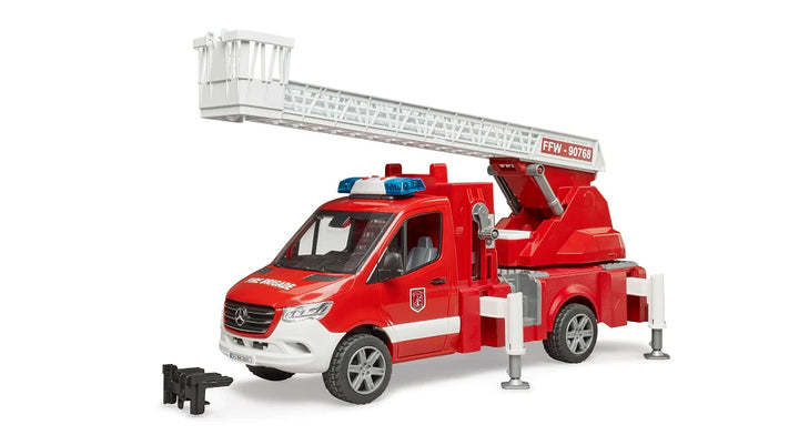 >Bruder 02673 MB Sprinter Fire Engine w/ Ladder Water Pump and Light & Sound 17.7 x 6.8 x 8.6 inch