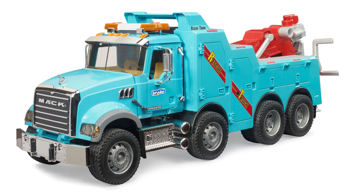 >Bruder 02831 Mack Granite Recovery and Towing Truck with Light and Sound Module 24.8 x 8.3 x 9.1 inch