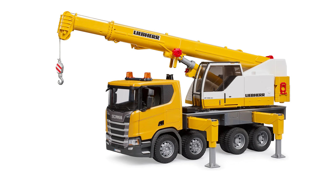 >Bruder 03571 SCANIA Super 560R Liebherr Crane Truck w/ Light&Sound 24.4 x 7.3 x 10.6 inch