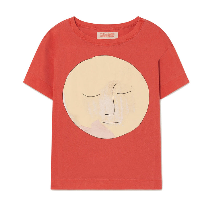 THE ANIMALS OBSERVATORY Rooster Kids T-Shirt - Red Moon